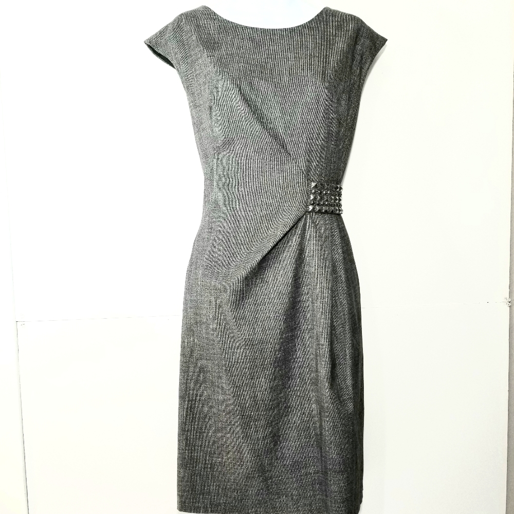 NWOT Donna Ricco New York Edgy Gray Dress Sz.12